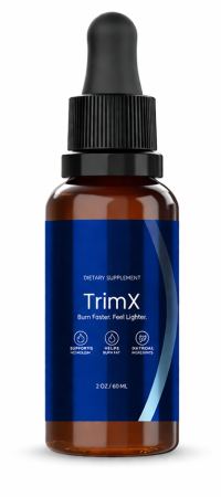 Frasco de suplemento dietético TrimX